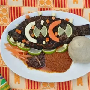 Banku with Tilapia